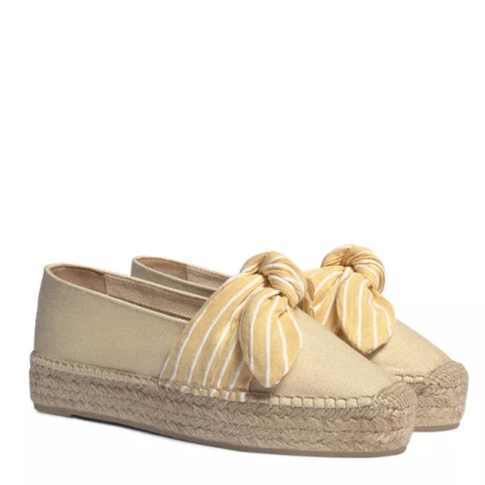 Castañer | Women's Kay Striped Bow Espadrille Flats | Used Once